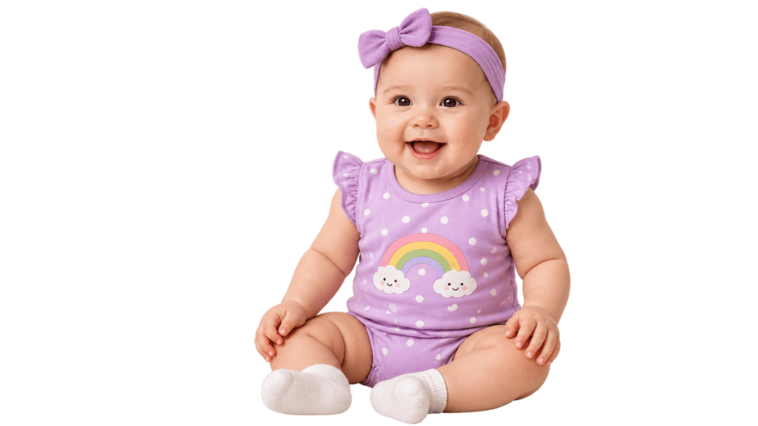 Adorable baby in Lullaby outfit